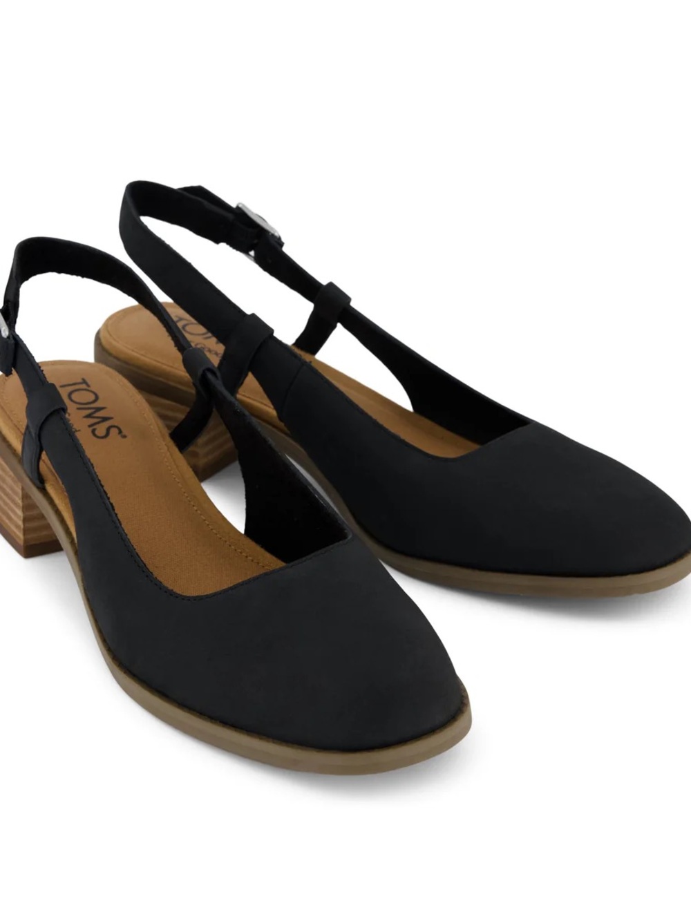 Toms Jaclyn Slingback Heel in Black - Picture 3 of 8